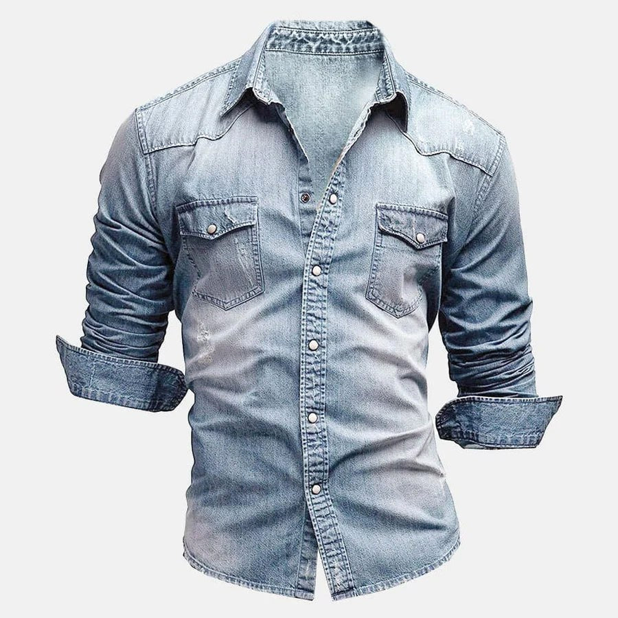 Steven | Men's Faded Button-Up Shirt, Slim-Fit Casual Shirt | The Dress Cellar