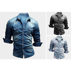 Steven | Men's Faded Button-Up Shirt, Slim-Fit Casual Shirt | The Dress Cellar