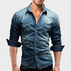 Steven | Men's Faded Button-Up Shirt, Slim-Fit Casual Shirt | The Dress Cellar