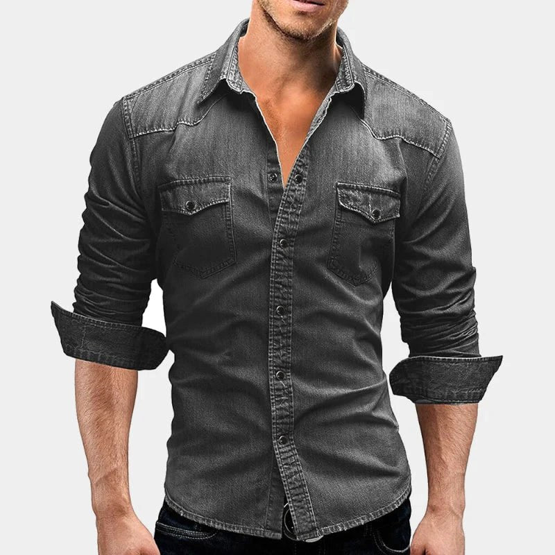 Steven | Men's Faded Button-Up Shirt, Slim-Fit Casual Shirt | The Dress Cellar