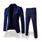 Owen | Men's Formal Two-Piece Suit, Slim-Fit Blazer Suit | The Dress Cellar | Navy