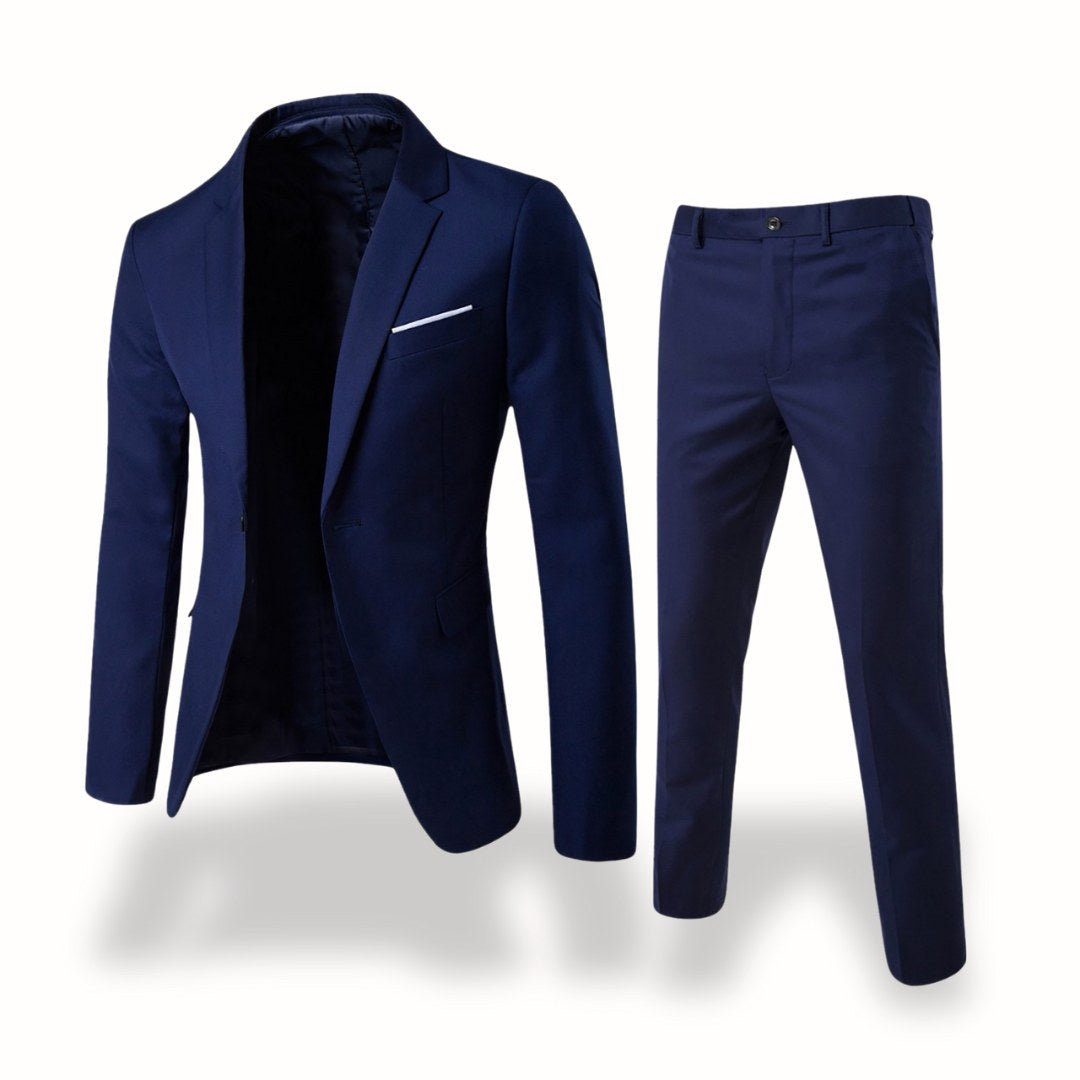 Owen | Men's Formal Two-Piece Suit, Slim-Fit Blazer Suit | The Dress Cellar | Navy