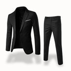 Owen | Men's Formal Two-Piece Suit, Slim-Fit Blazer Suit | The Dress Cellar | Black