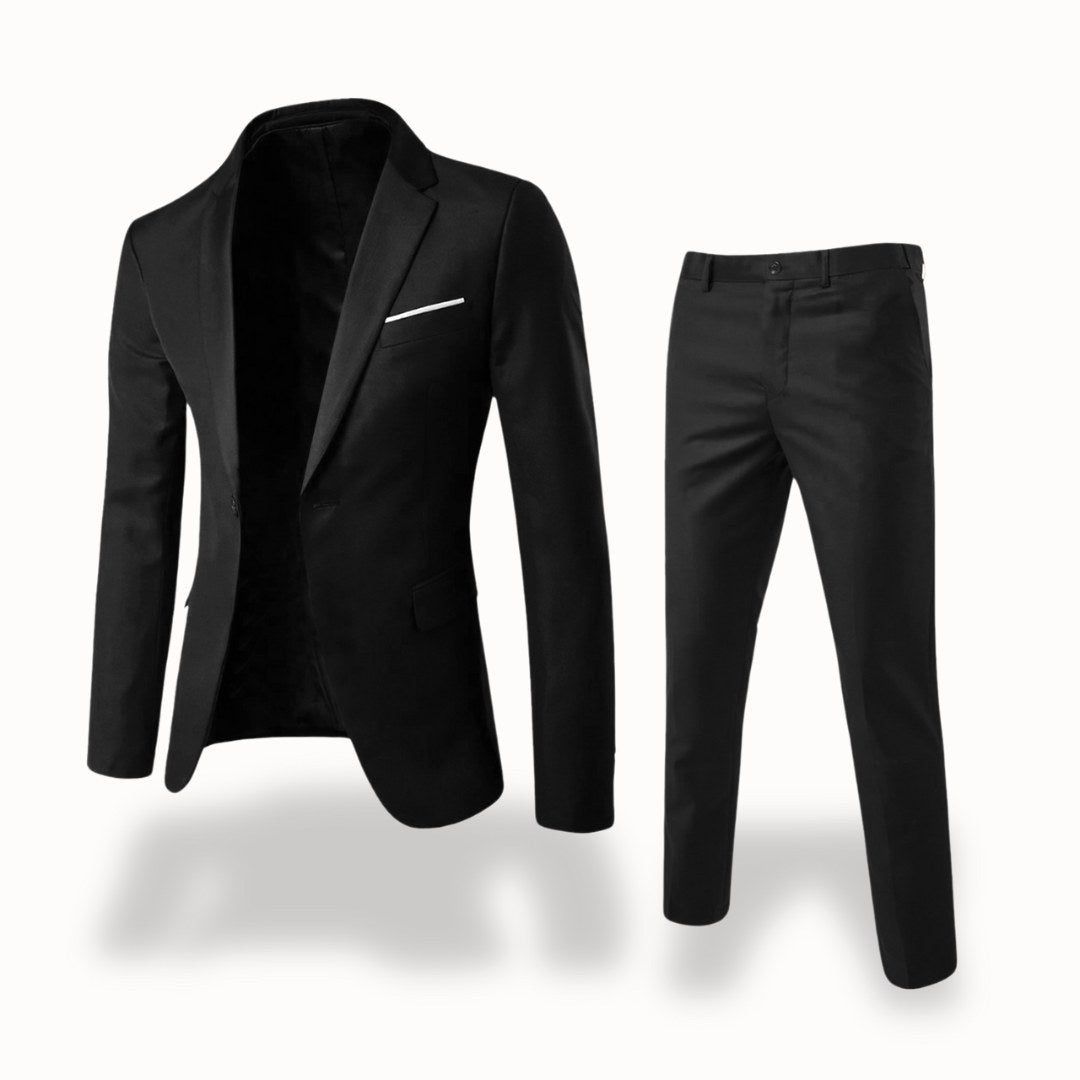 Owen | Men's Formal Two-Piece Suit, Slim-Fit Blazer Suit | The Dress Cellar | Black
