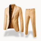 Owen | Men's Formal Two-Piece Suit, Slim-Fit Blazer Suit | The Dress Cellar | Beige