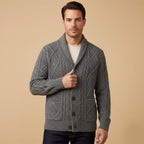Parker | Men's Cashmere Cardigan, Relaxed Fit Knit Jumper | The Dress Cellar