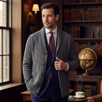 Parker | Men's Cashmere Cardigan, Relaxed Fit Knit Jumper | The Dress Cellar