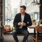 Parker | Men's Cashmere Cardigan, Relaxed Fit Knit Jumper | The Dress Cellar