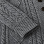 Parker | Men's Cashmere Cardigan, Relaxed Fit Knit Jumper | The Dress Cellar | Black