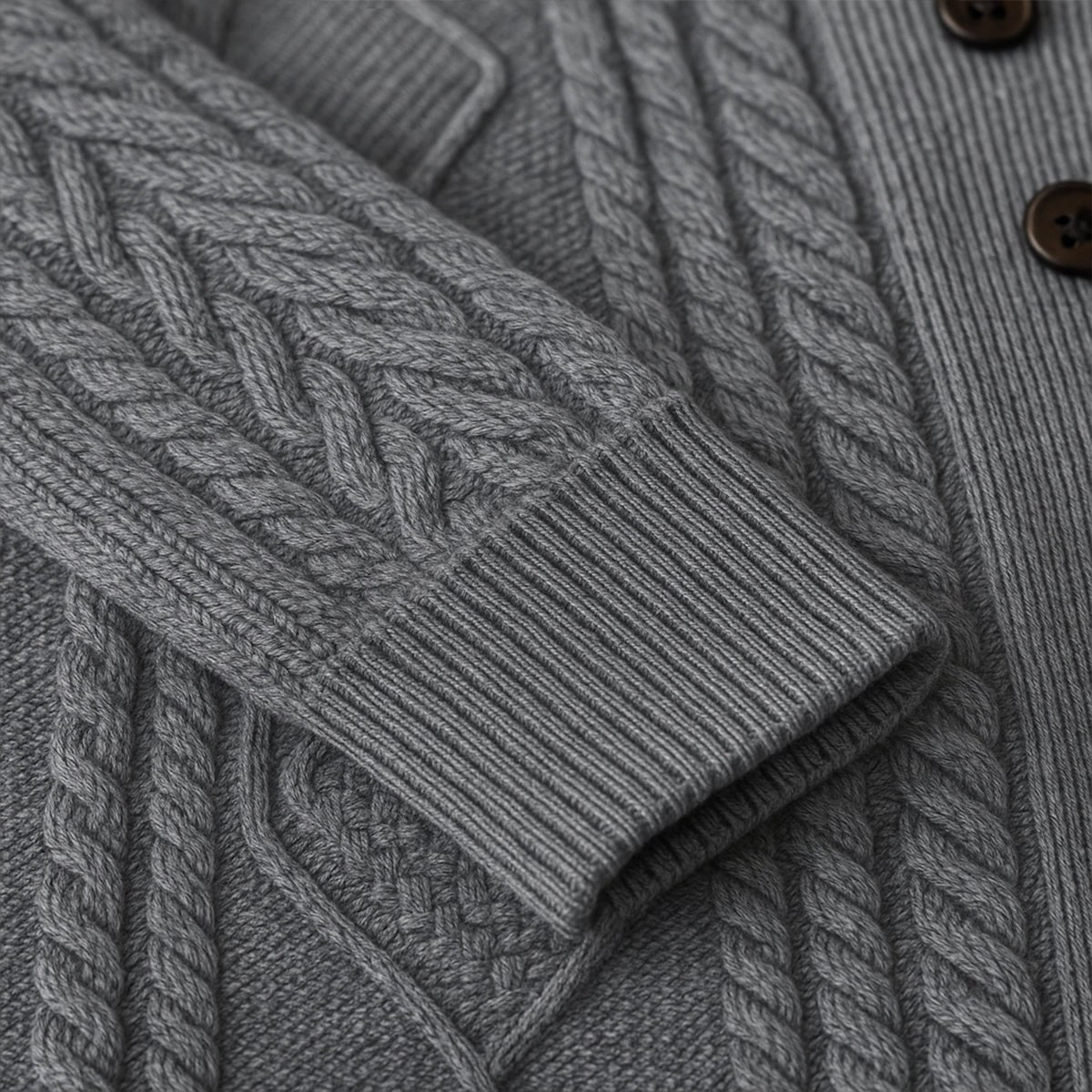 Parker | Men's Cashmere Cardigan, Relaxed Fit Knit Jumper | The Dress Cellar | Black