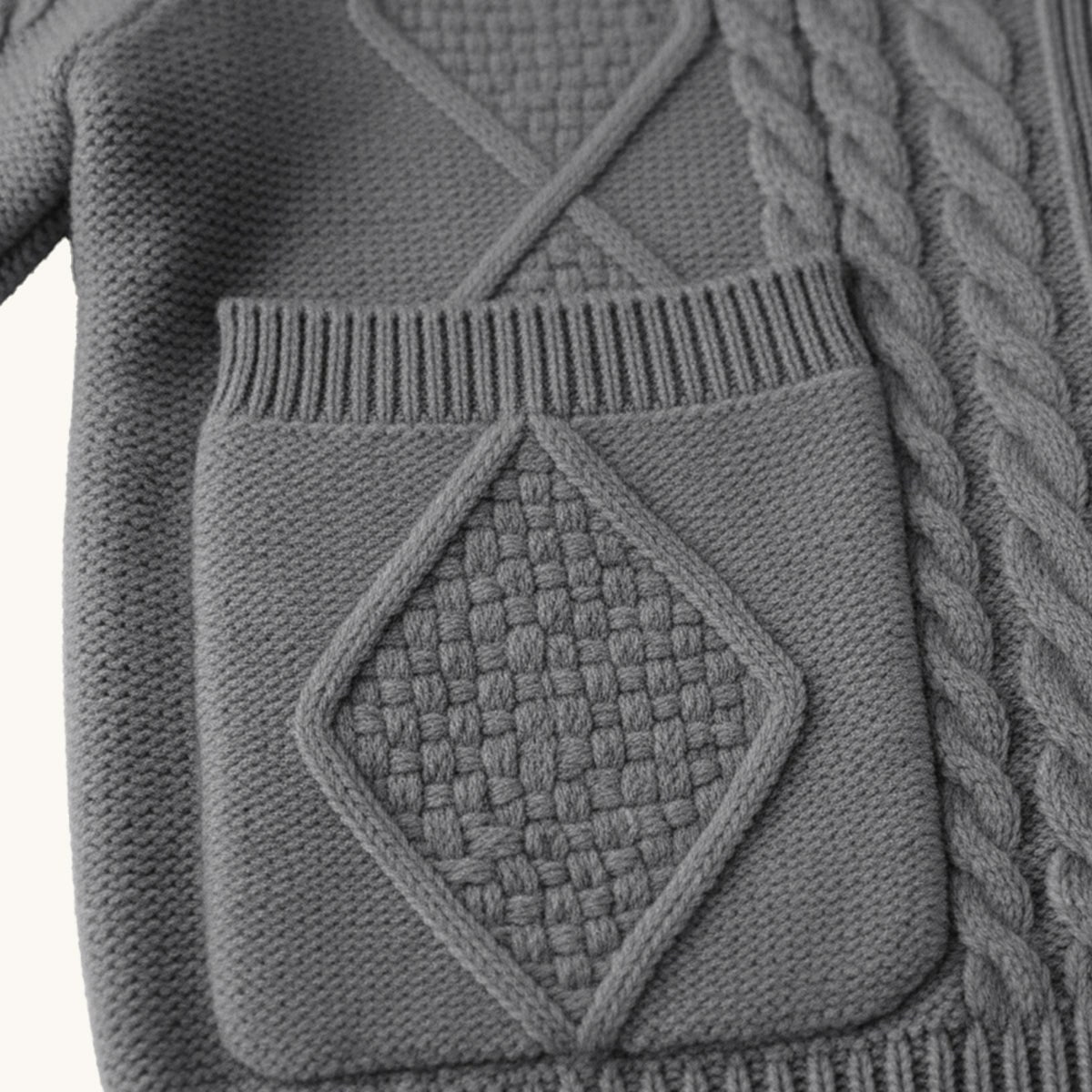 Parker | Men's Cashmere Cardigan, Relaxed Fit Knit Jumper | The Dress Cellar | Dark Grey