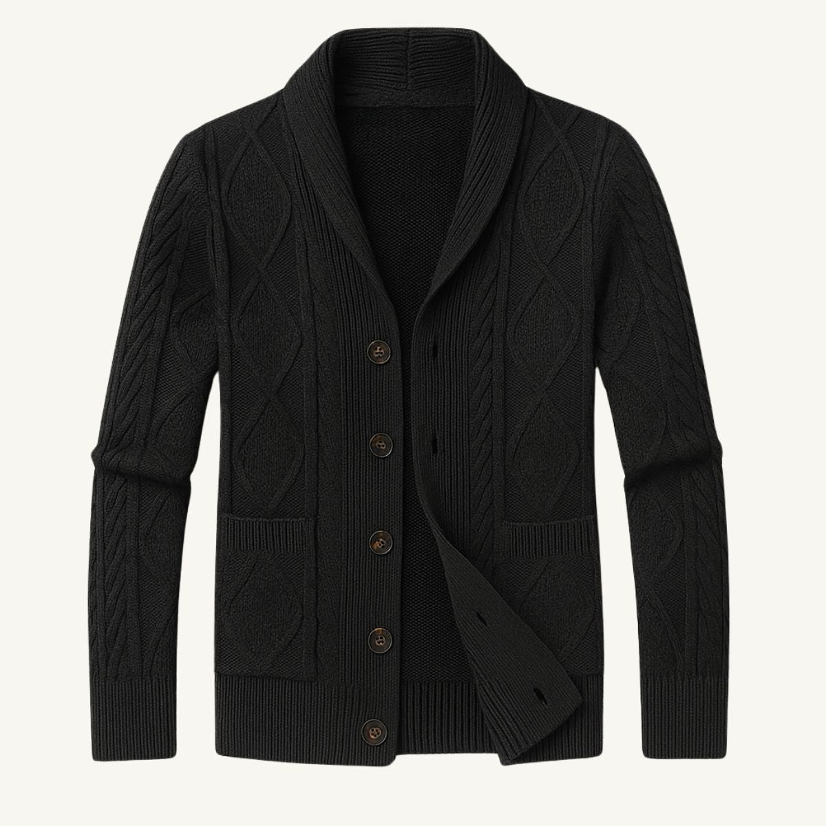 Parker | Men's Cashmere Cardigan, Relaxed Fit Knit Jumper | The Dress Cellar