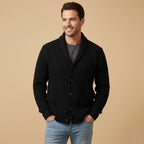 Parker | Men's Cashmere Cardigan, Relaxed Fit Knit Jumper | The Dress Cellar
