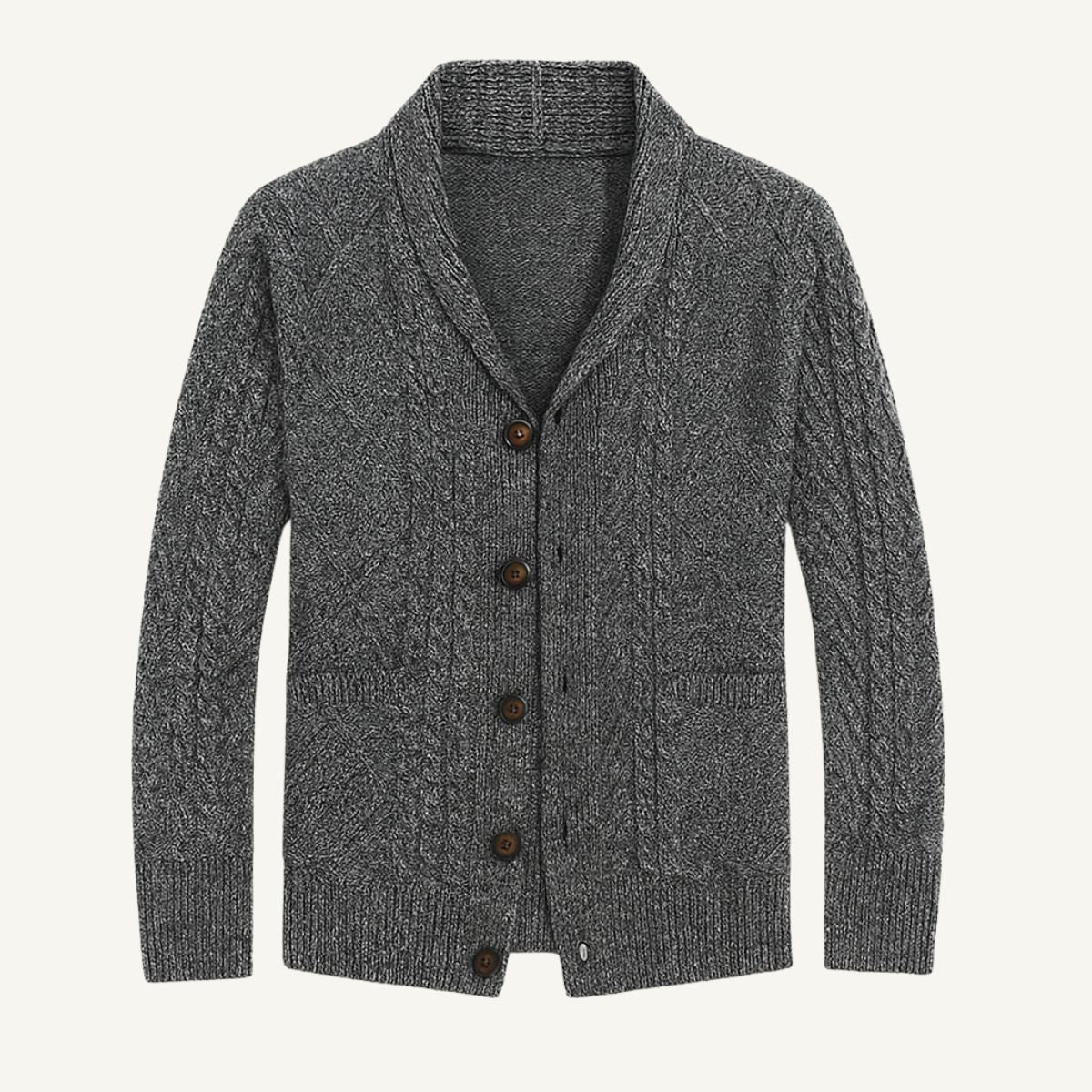 Parker | Men's Cashmere Cardigan, Relaxed Fit Knit Jumper | The Dress Cellar