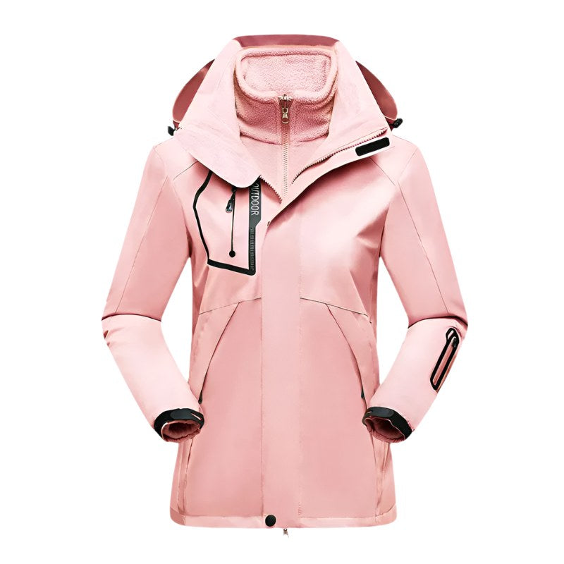 Patricia | Women's Waterproof Softshell Jacket, Wind-Resistant Performance Coat | The Dress Cellar | White
