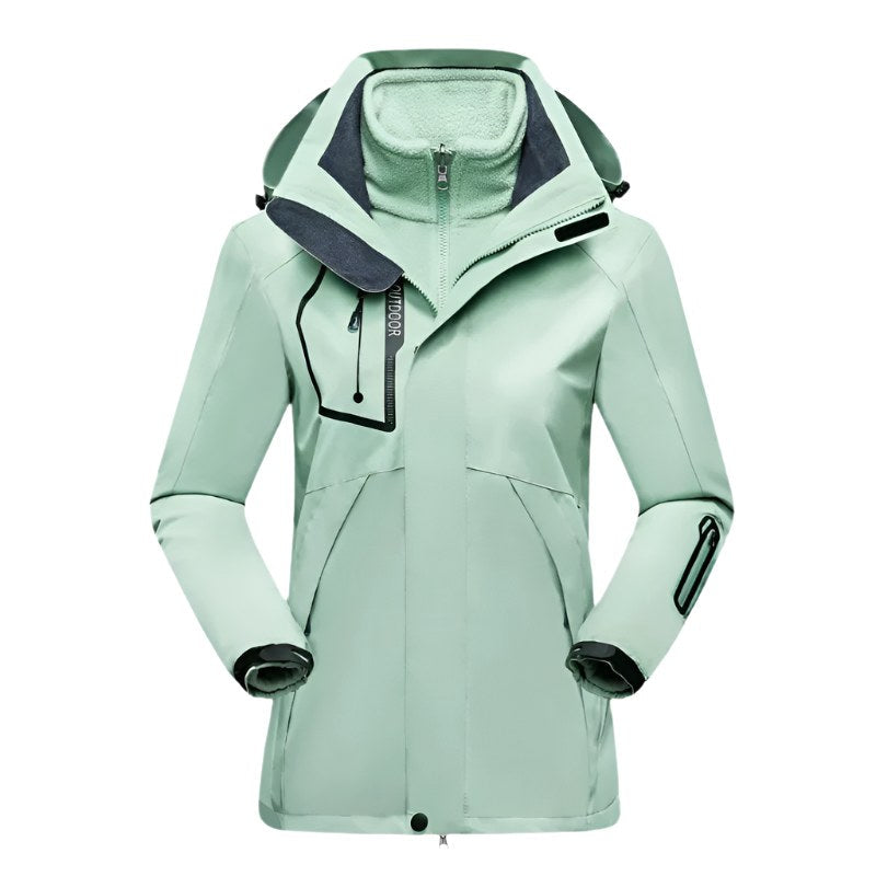 Patricia | Women's Waterproof Softshell Jacket, Wind-Resistant Performance Coat | The Dress Cellar | Purple