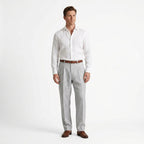 Patrick | Men's Linen-Cotton Blend Trousers with a Comfortable Fit; Breathable Summer Trousers | The Dress Cellar