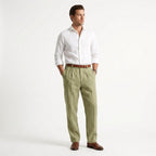 Patrick | Men's Linen-Cotton Blend Trousers with a Comfortable Fit; Breathable Summer Trousers | The Dress Cellar