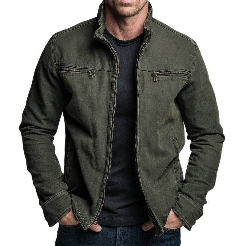 Paul | Men's Classic Cotton Jacket, Structured Casual Jacket | The Dress Cellar | Black