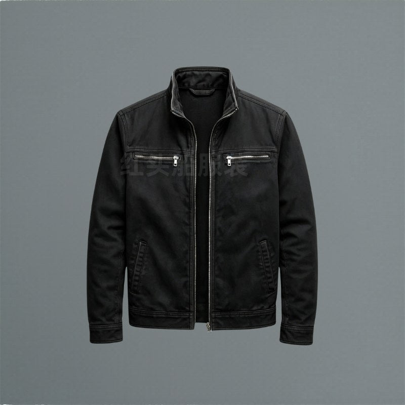 Paul | Men's Classic Cotton Jacket, Structured Casual Jacket | The Dress Cellar | Blue