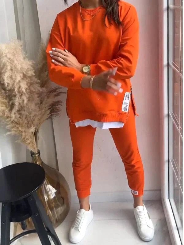 Penelope | Women's Oversized Two-Piece Lounge Set, Tapered Joggers | The Dress Cellar