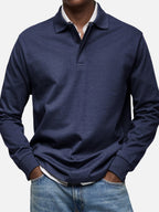 Percy | Men's Long-Sleeve Polo Shirt, Tailored Smart Polo | The Dress Cellar