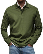 Percy | Men's Long-Sleeve Polo Shirt, Tailored Smart Polo | The Dress Cellar