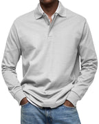 Percy | Men's Long-Sleeve Polo Shirt, Tailored Smart Polo | The Dress Cellar