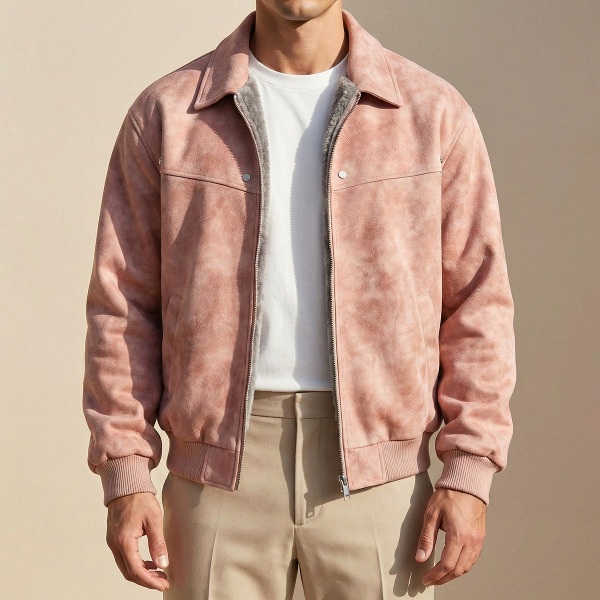 Peter | Men's Lambskin Leather Jacket, Tailored Smart Jacket | The Dress Cellar