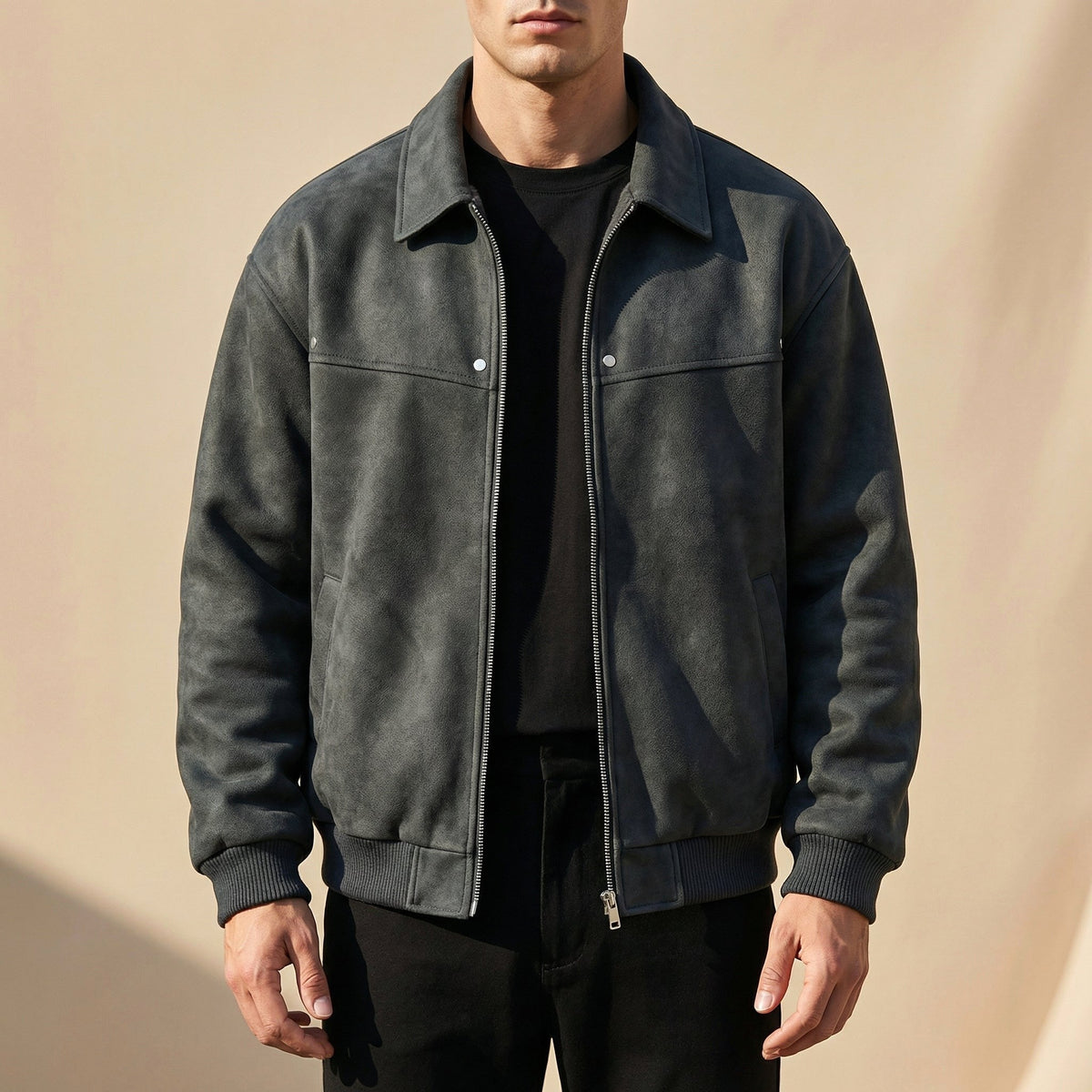 Peter | Men's Lambskin Leather Jacket, Tailored Smart Jacket | The Dress Cellar