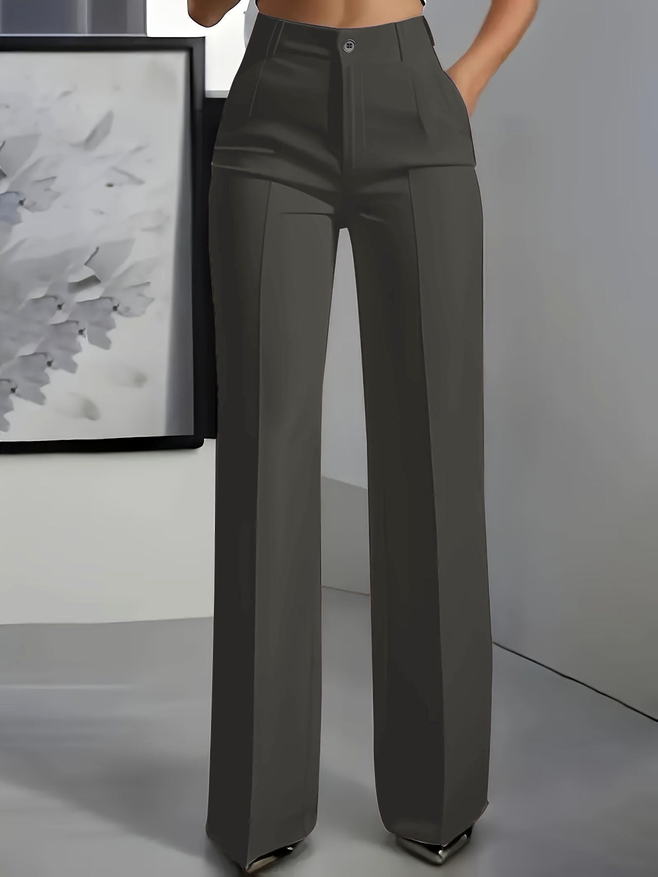 Peyton | Women's High-Waist Elastic Waistband Trousers - image 3