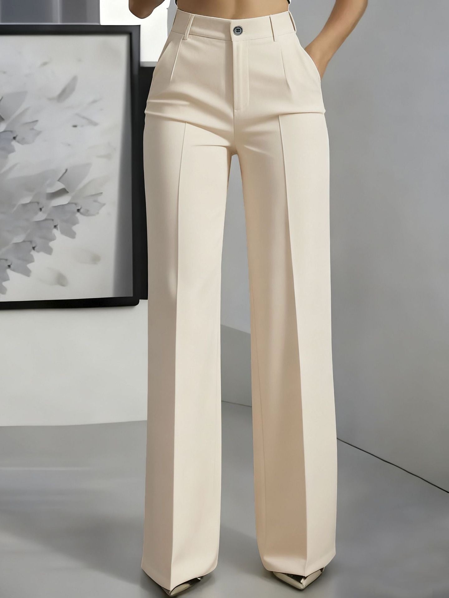 Peyton | Women's High-Waist Elastic Waistband Trousers - image 5