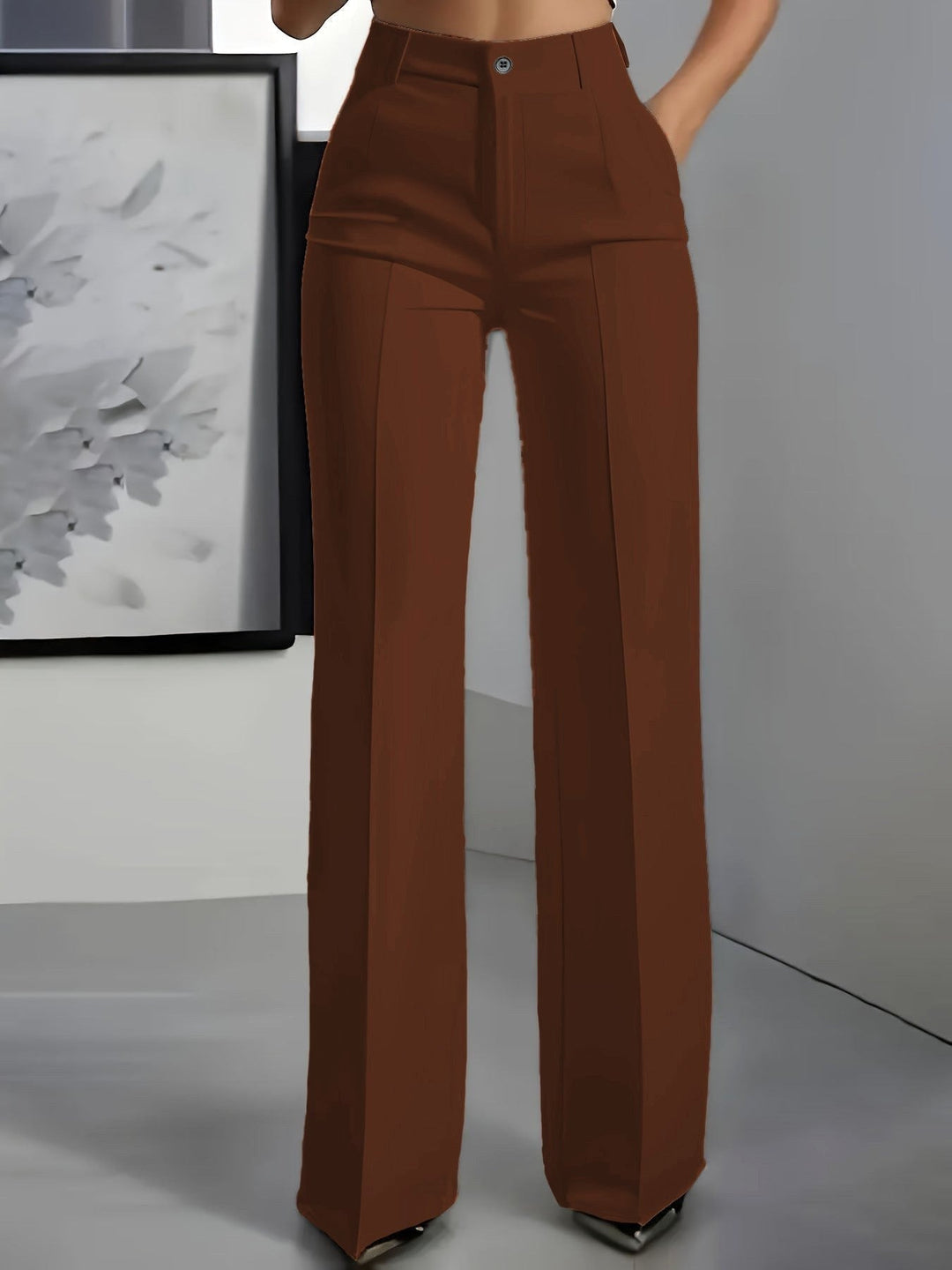 Peyton | Women's High-Waist Elastic Waistband Trousers - image 6