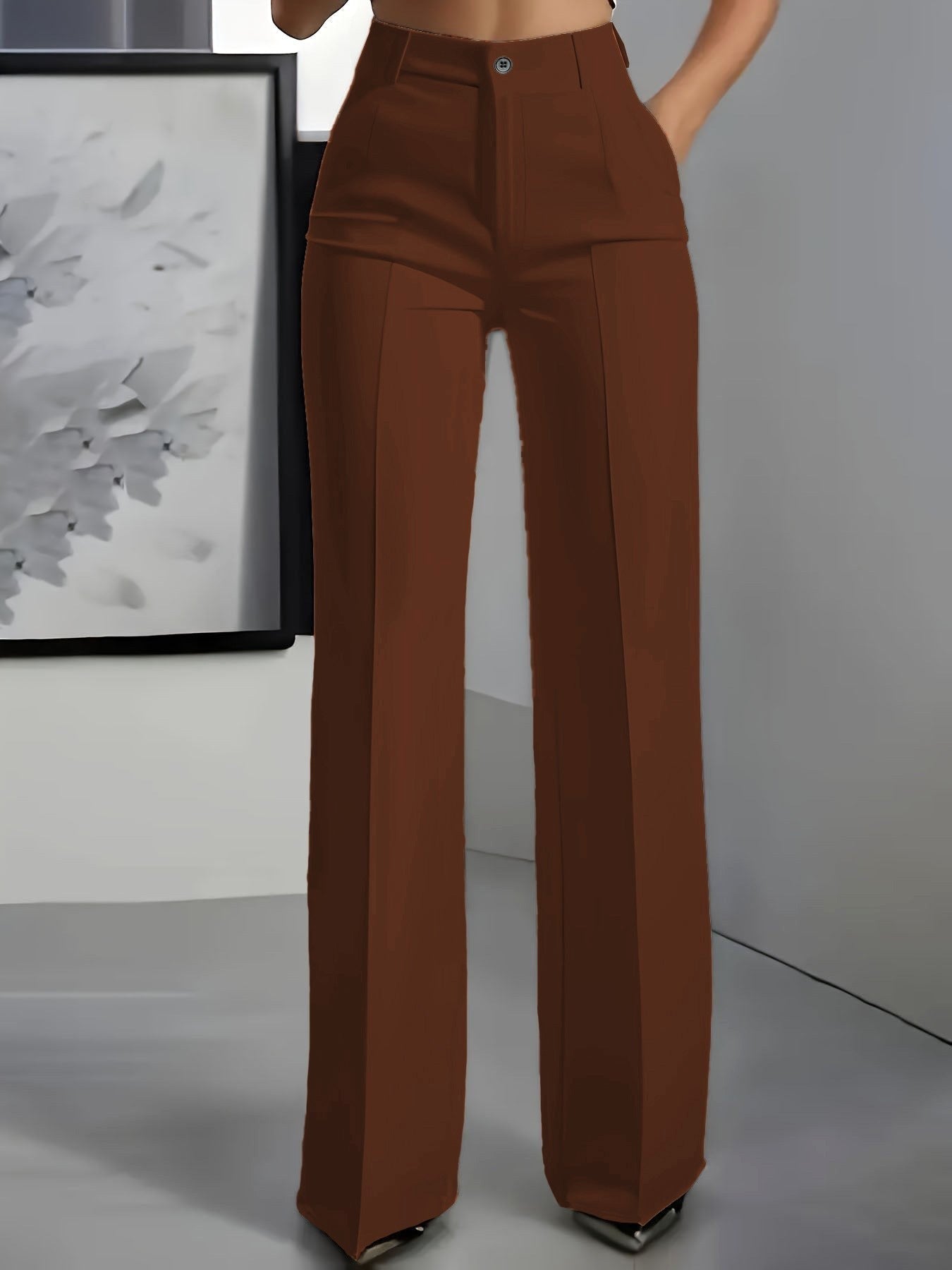 Peyton | Women's High-Waist Elastic Waistband Trousers - image 6