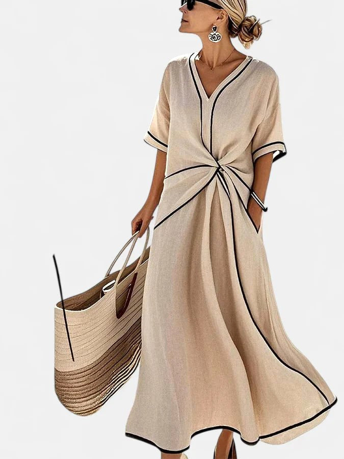 Peyton | Women's Striped Elegant Summer Dress - image 3