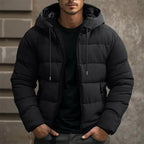 Philip | Men's Hooded Quilted Puffer Jacket, Padded Autumn Coat | The Dress Cellar