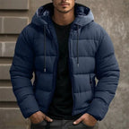 Philip | Men's Hooded Quilted Puffer Jacket, Padded Autumn Coat | The Dress Cellar