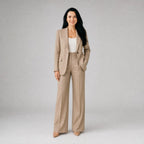 Rachel | Women's Tailored Blazer and Wide-Leg Pants Two-Piece Suit | The Dress Cellar