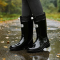 Phoebe | Women's Waterproof Rubber Boots, Adjustable Lace Rain Boots | The Dress Cellar