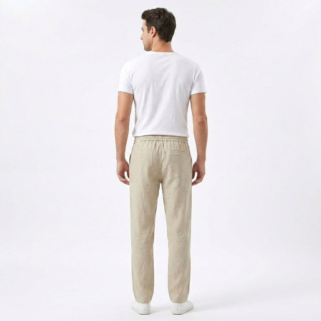 Peter | Men's Linen Trousers, Loose-Fit Summer Trousers | The Dress Cellar