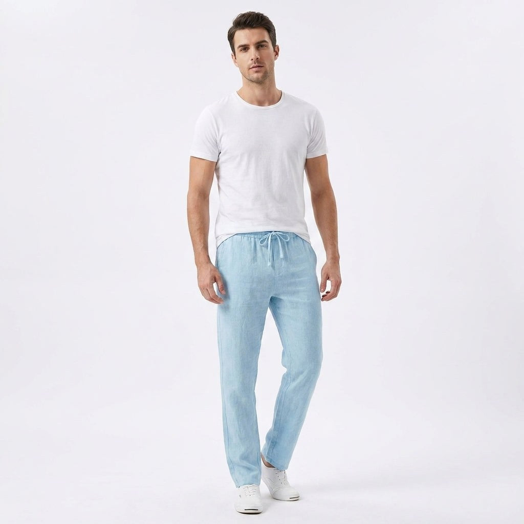 Peter | Men's Linen Trousers, Loose-Fit Summer Trousers | The Dress Cellar