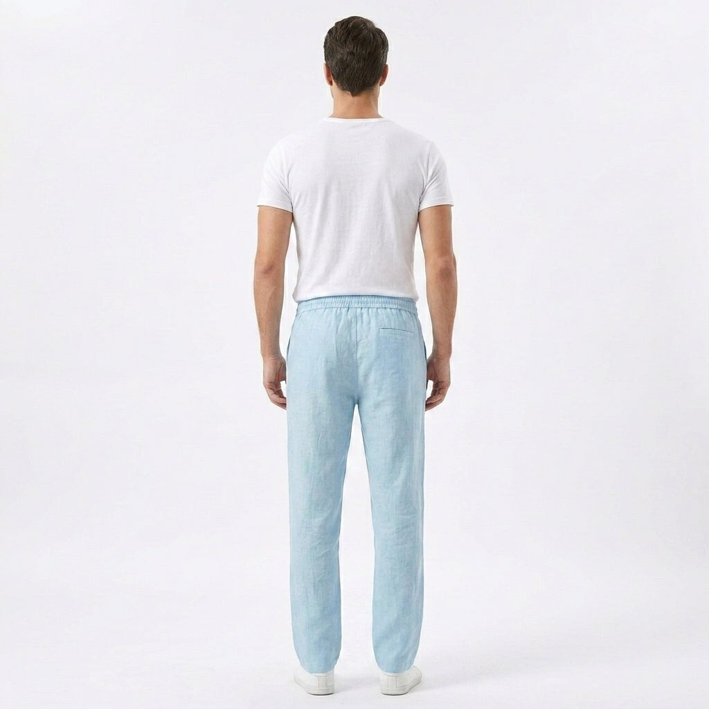 Peter | Men's Linen Trousers, Loose-Fit Summer Trousers | The Dress Cellar
