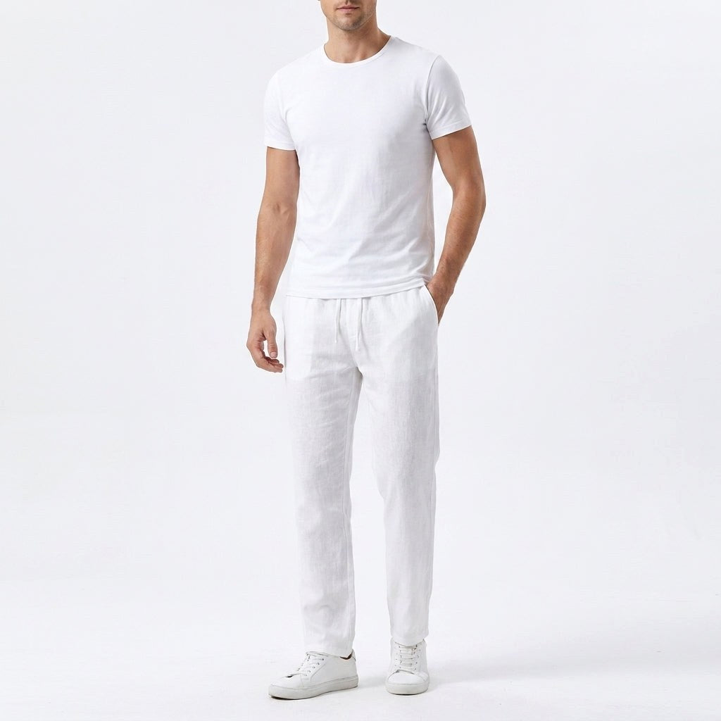 Peter | Men's Linen Trousers, Loose-Fit Summer Trousers | The Dress Cellar