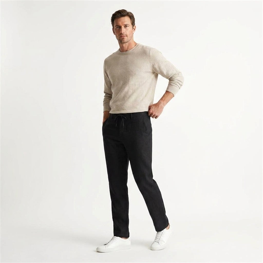 Peter | Men's Linen Trousers, Loose-Fit Summer Trousers | The Dress Cellar