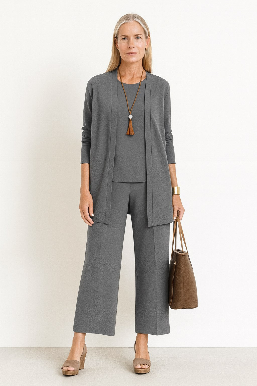 Piper | Women's Elegant Three-Piece Set - Gray
