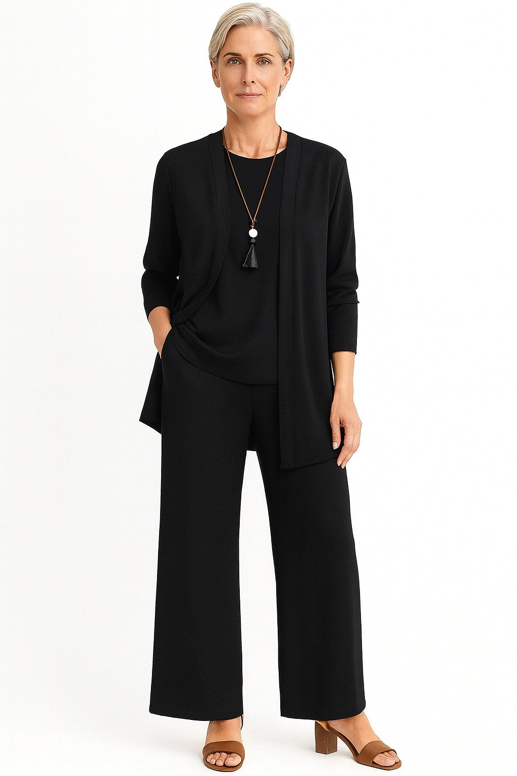 Piper | Women's Elegant Three-Piece Set - Black