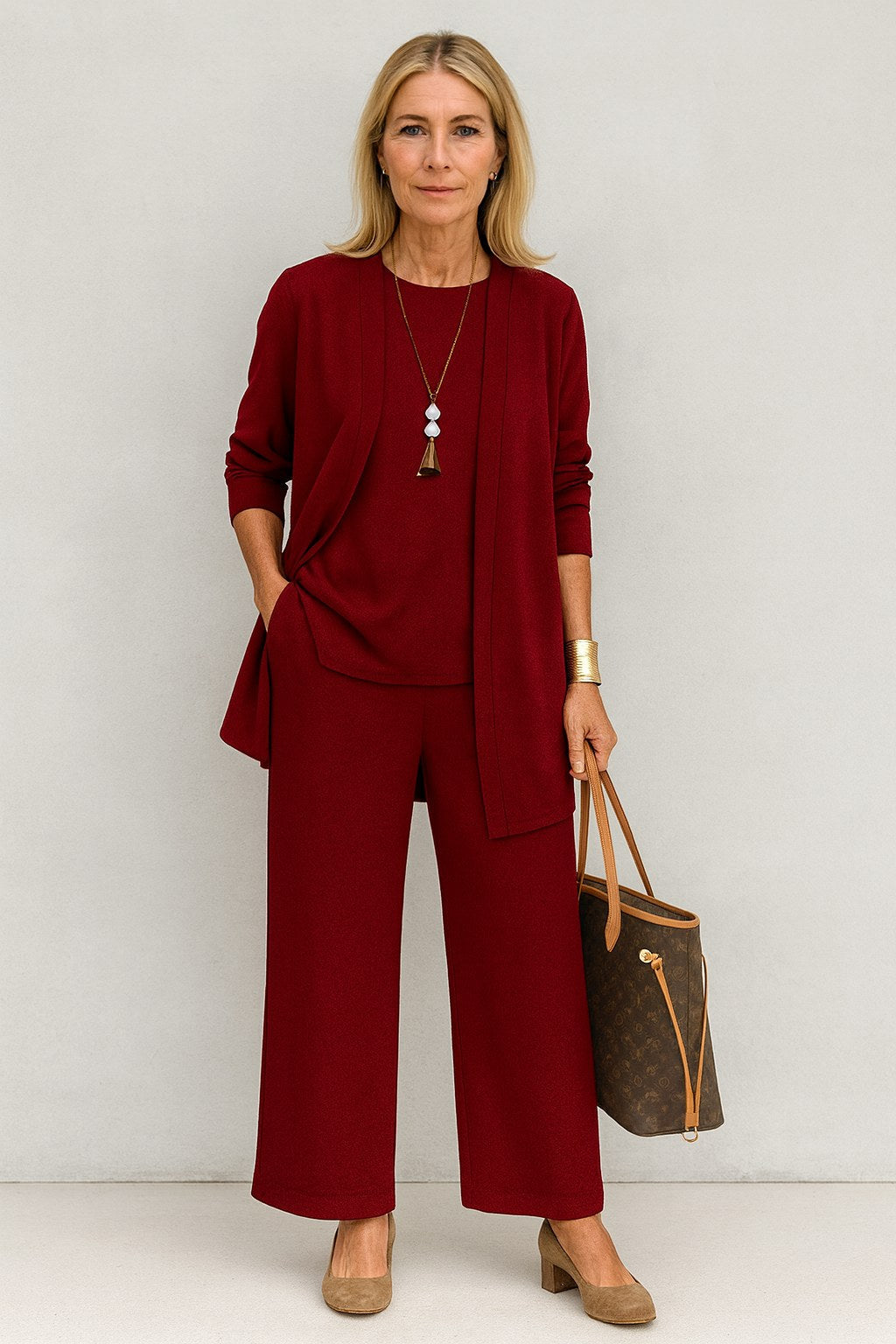 Piper | Women's Elegant Three-Piece Set - Red