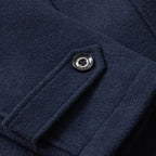 Preston | Men's Double Collar Wool Trench Coat, Tailored Business Coat | The Dress Cellar