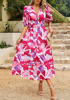 Rachel | Women's Elegant Floral Midi Dress - image 13