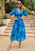 Rachel | Women's Elegant Floral Midi Dress - image 15